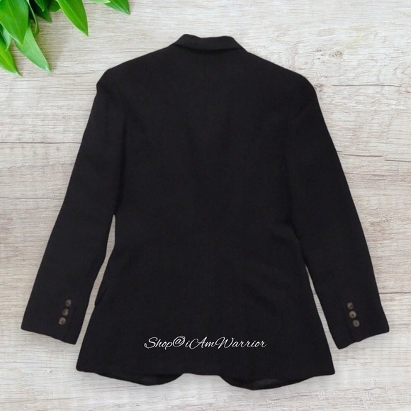 The Limited black tailored wool three button blazer *shop@iamwarrior - Picture 3 of 6